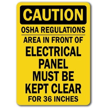 SIGNMISSION Safety Sign, 14 in Height, Plastic, 10 in Length, Electrical Panel CS-Electrical Panel